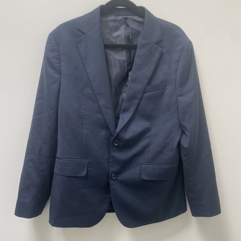 Bonobos Navy Men’s Wool Two Button Blazer Sport Coat Athletic Fit 38S